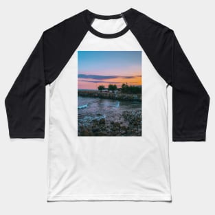 Summer Sunset Relax Yoga Beach Meditation Baseball T-Shirt